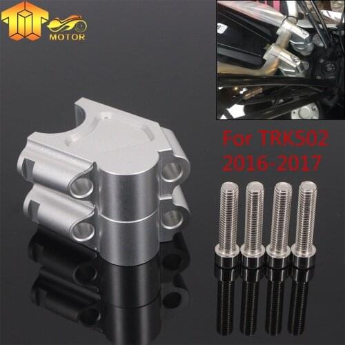 For Benelli TRK502 TRK 502 2016-2017 Motorcycle Accessories CNC Aluminium Handle Bar Clamp Raised Extend Handlebar Mount Riser