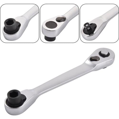 1/4"Mini Ratchet Wrench Batch Head Handle Small Fly Socket Wrench Double-Ended Torque Wrench Spanner Hand Repair Tools