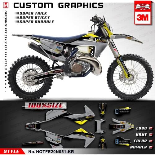 KUNGFU GRAPHICS Dark Grey Stickers MX Decals for TE 150i 250i 300i FE250 FE350 FE450 FE501 FE 250 350 450 501 2020 2021 2022