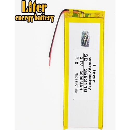 Best battery brand rechargeable batteries 3.7V 3000mah polymer lithium Li-ion battery for tablet pc 7 inch MP3 MP4 3553110
