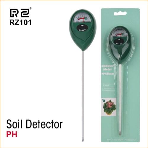 RZ Mini Soil PH Moisture Humidity Measuring PH Meter Soil Moisture Monitor Hygrometer Gardening Plant Farming Moisture Tester