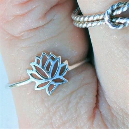 Fashion lotus designs rings -color rings for women