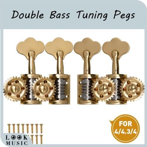 German Style Singer Tuner 3/4 4/4 Double Bass Universal Pure Brass Machine Head Upright Bass Tuning Pegs