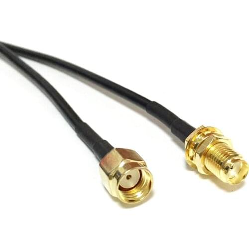 New Modem Extension Cable RP-SMA Male Plug Switch SMA Female Jack nut RF Pigtail Coax Converter RG174 Cable 20CM 8inch Fast Ship