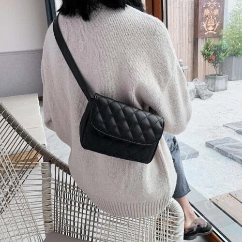 Newhotstacy Bag 040420 womens fashion versatile Lingge chain Single Shoulder Messenger Bucket Bag