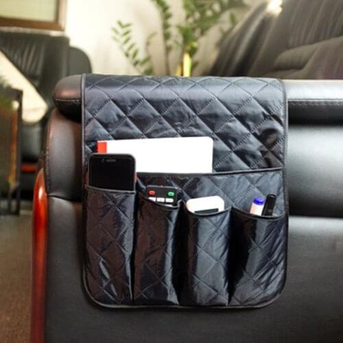 Sofa Arm Rest Organizer Waterproof Magazines Sundries Storage Bags Anti Slip Remote Control Couch Pocket 5 Pocket Armrest Bag