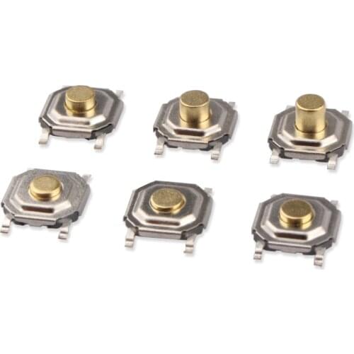 50PCSTouch switch 4-pin square 4*4*1.5-3.5mm waterproof circuit board button small micro-motion electronic button touch