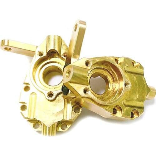 RCTOYFUN RC Car Brass Front Axle Steering Cup Front Steering Knuckles DIY Assembly Accessories For 1/10 TRX-4 RC Crawler Car