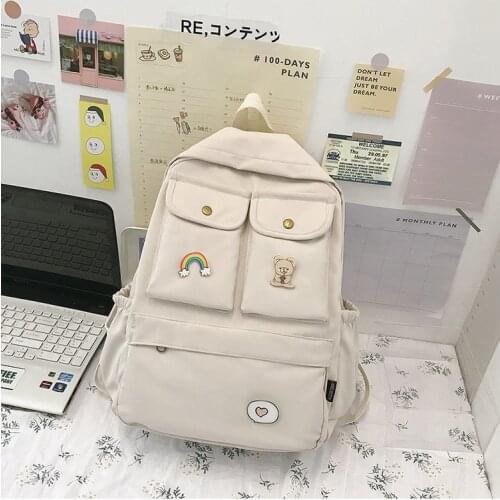 Backpacks For Women Cartoon Kawaii Large Capacity Nylon Students Bag 2020 Preppy Fashion Womens Korean Style Backpack Travel Bag