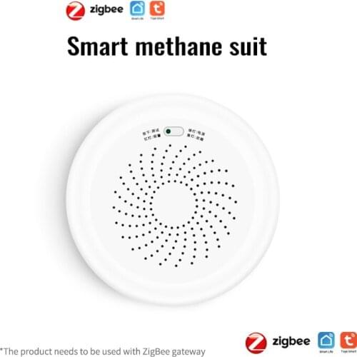 ZigBee Gas Detection Alarm Tuya Sound And Light Alarm Natural Gas Detector Via Smart Life / Tuya APP For Alexa Google Assistant