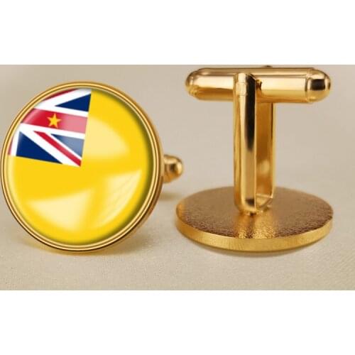 Coat of Arms of Niue Flag National Emblem Cufflinks