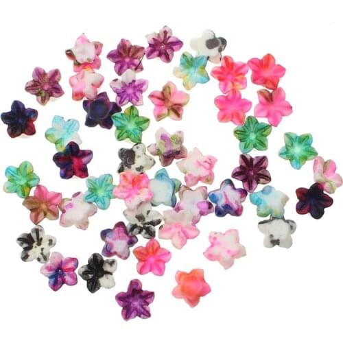 100pcs Kawaii Resin Flowers Flatback Cabochon Scrapbook Craft Clear Embellishments DiyDecor For Headwear Phone Nail Art Stickers