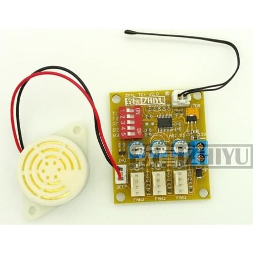 2-way 4-wire PWM Fan Automatic Temperature Control Governor Computer Box Cabinet Scattered Tropical Stop Alarm Can Be Manually