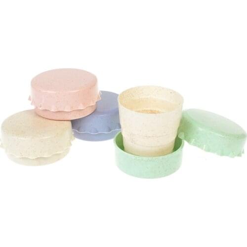 DHL 200pcs Portable Water Cup Straw Wheat Plastic Telescopic Drinking Collapsible Folding Cup Travelling Drinkware Tools