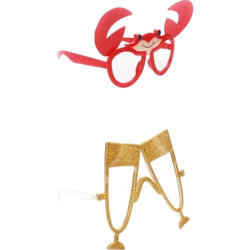 2x Funny Kids Animal s Eye Glasses Costume Champagne Sunglasses Fancy Props