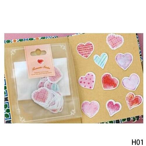 70Pcs/Set Cute Heart and Animals Paper Stickers Journal Label Stickers Kawaii DIY Scrapbook Stickers for Kid Student Diary Decor