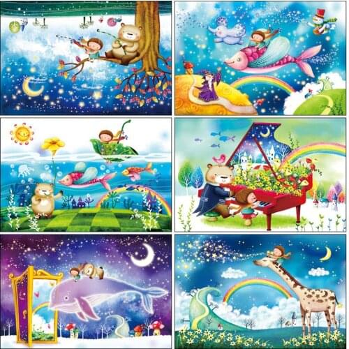 Wooden Jigsaw puzzle 1000 pieces kawaii cartoon puzzles educational toys for children kids toy home decoration collectable