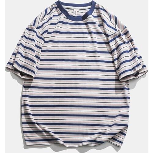 2021 Summer Men Harajuku Japanese Plaid T Shirts Mens Streetwear Fashions Vintage T Shirt Male Casual Loose Tees XXL