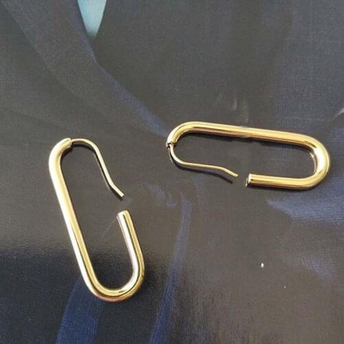 GorGor Clip Earrings Women Originality Statement Oval Shape Gold Plated Simplicity Temperament Anniversary Jewelry DKE-1004