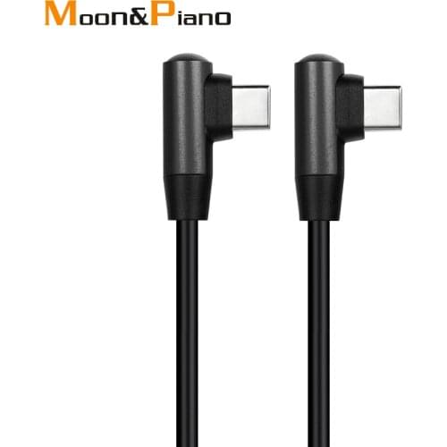 Type-c to Type-c Cable Male to Male USB C 20V 3A 60W PD Quick Charge Fast Charging Cord 90 Degree Right Angle Wire Mobile Phone