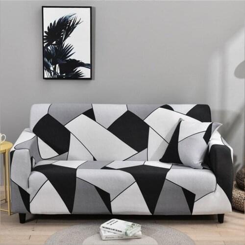 Classic Geometry Stretch Sofa Cover Elastic Corner Couch Covers for Living Room Slipcover Home Decor 1/2/3/4 Seater