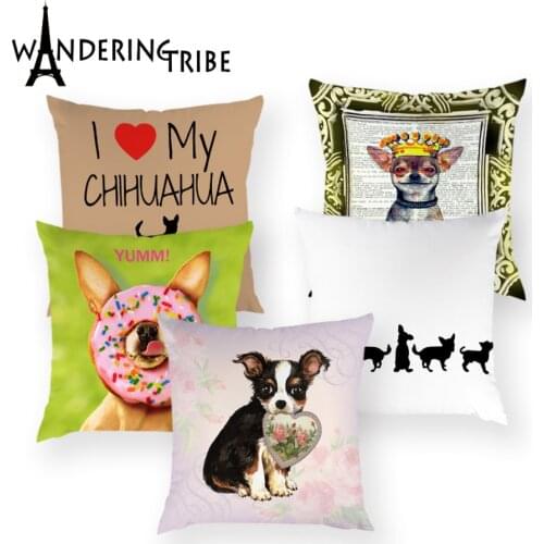 Cute Labrador Cushion Cover Cartoon Shih Tzu Cushion Dachshund Dog Polyester Pillow Case Animal Home Decoration Cushions Covers