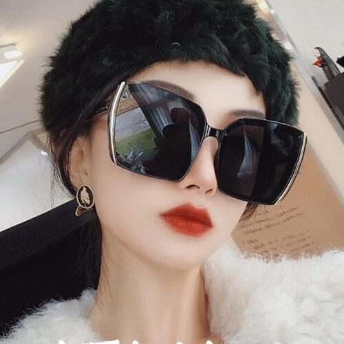 Fashion Square Oversized Sunglasses Luxury Designer Large Frame Sun Glasses Vintage Retro Gradient Lenses Shades Oculos Feminino