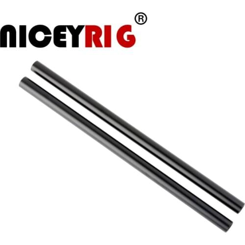 NICEYRIG Rod 15mm Shoulder Rig 15mm Rod DSLR Camera Rig Rod 15 mm Camera Bracket Rail Aluminum Alloy Length 300mm(2 Rods a Pack)