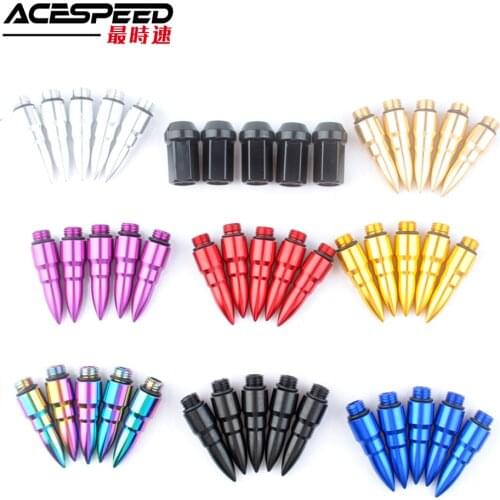 New Spike Wheels Rims Steel Lug Nuts bolt M12x1.5 M12x1.25 With Aluminum Spikes 20Pcs/set