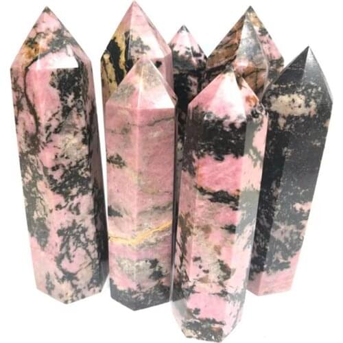 Rhodonite Wand Point Natural Stones For Home Decoration