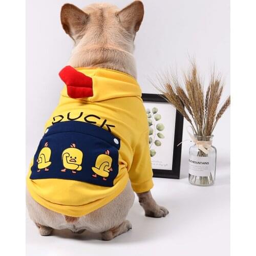 Spring Autumn Pet Dog Clothes for Small Dogs French Bulldog Cute Print Hoodies Chihuahua Pug Costume Puppy Coat Yorkie Outfit