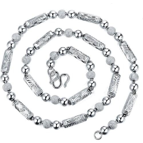 Charm Mens Necklace 100% 925 Sterling Silver Necklace Silver Chain Base Chain