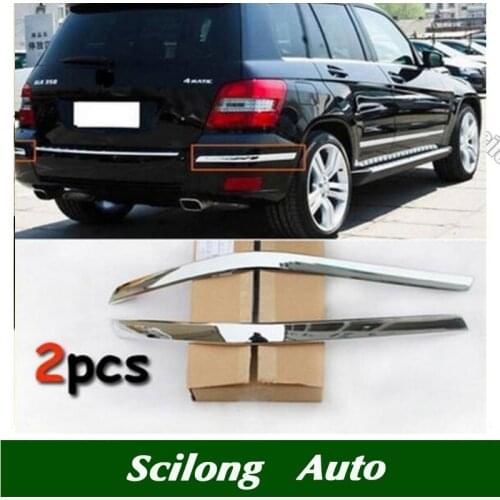 SIKALI SKL car styling body anti rub Rear bumper Corner Protection Trim Exterior fit For 2009~2014 Mercedes Benz GLK 300 GLK 350