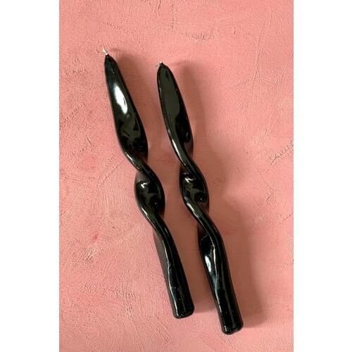 Mysterious Home 2 Li Black Twist Knot Candlestick Candle