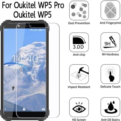 9H 2.5D Tempered Glass For Oukitel WP5 Pro High Quality Protector Film In Stock Cover For Oukitel WP5 Glass Smartphone 5.5Inch