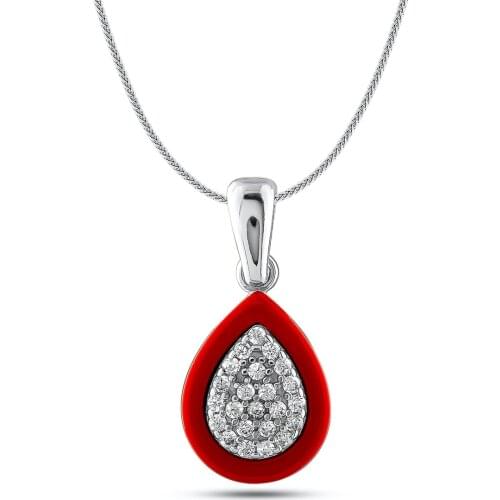 Drop Model Pendant for Women Necklace Trend Silver Jewelry Solid 925 Sterling Silver