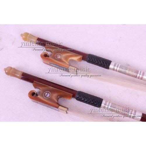 1pcs Brazilwood Round Stick 4/4 violin Bow red Ox horn Nice Control 32