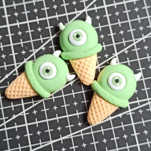 1pcs/lot resin flat back Simulation green eyes 33mm Cabochons Scrapbooking Hair Bow Center DIY Christmas decration