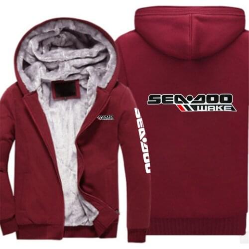 2021 Sea Doo Seadoo Moto HipHop Streetwear Hipster Thicken Hoodie Warm Punk Jackets Fleece Hoodie Winter Coats Sport MC Tracksui