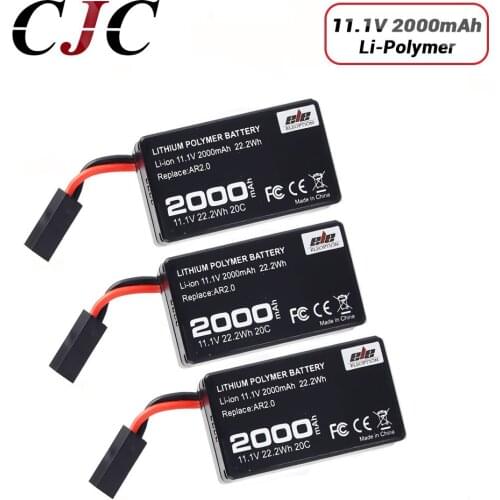 3PCS 11.1V 2000mAh Powerful Li-Polymer Battery For Aircraft Parrot AR.Drone 2.0 For RC Quadcopter Upgrade Powerful Battery