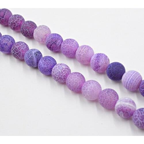 Free Shipping Mysterious Nature Stone Purple Frost Cracked Dream Fire Dragon Veins Agat Beads 6 8 10 12mm Fashion Jewelry Beads