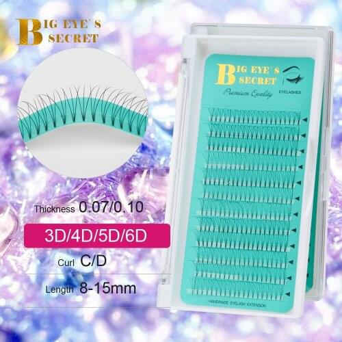Big eyes secret Russian Volume Eyelash Extensions Handmade Black Premade Volume Fans Lash Extension