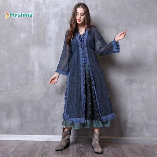 Womens New Tasse Dress Lace Sweater Retro Wispy Open Fork Outer Wrap