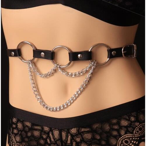 Sexy Waist Harness Suspender Erotic Bondage Waistband Punk Exotic Accessories Lingerie Belts Goth Leather Women Body Chain Belt