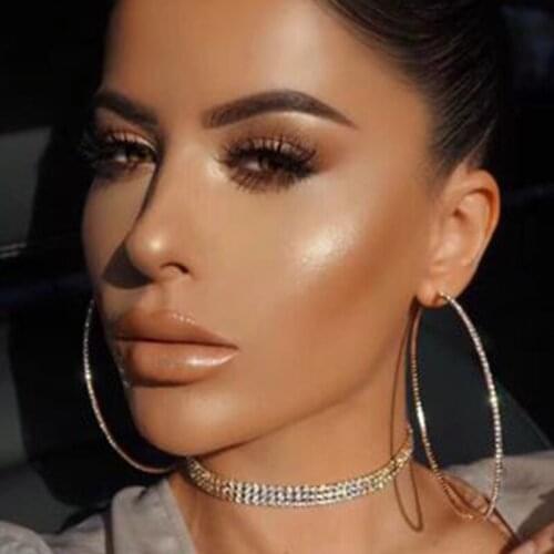 Hot Selling Popular All-Match Large Circle Metal Fashion Personality Exaggerated Hoop Earrings Circle Geometric Earrings