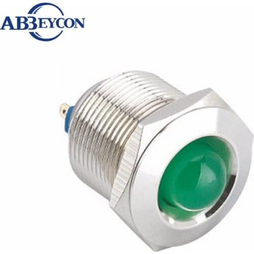IN82 hot-sell 14mm inclined head IP67 20mA indicator light 36V pilot lamp