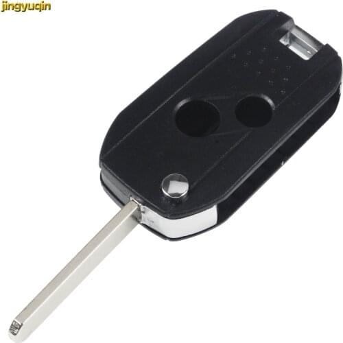 Jingyuqin 10pcs 2 Buttons Remote Flip Folding Car Key Case Shell Fob Replacement for Honda Accord Civic CRV Pilot Car-styling