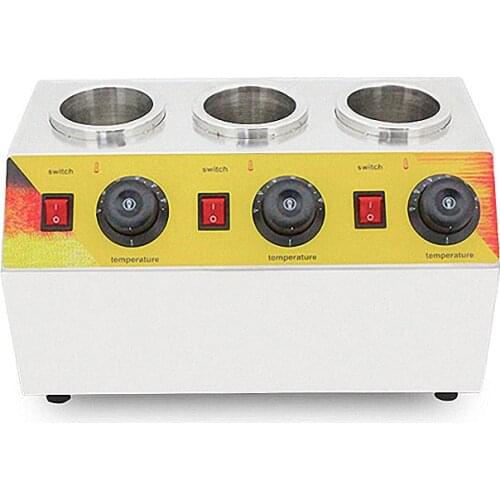 Commercial Electrice Triple Sauce Bottles Warmer Hot Cheese Chocolate jam 3 Bottles Warming Machine Dispenser Melter