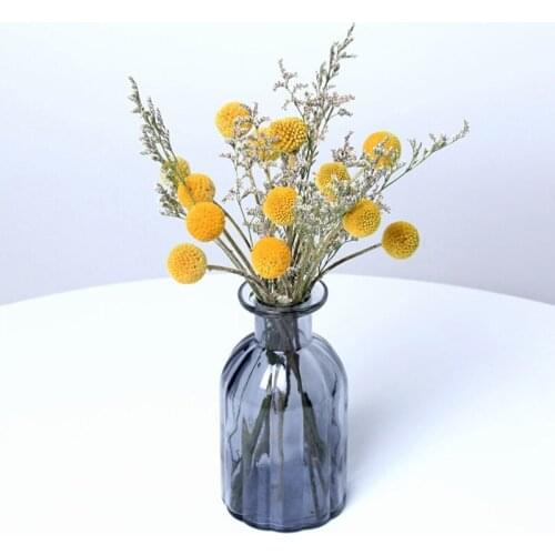 Preserved Natural Dried Flowers 15pcs Golden Ball Lover Grass Wedding Arrangement Party Decoration Christmas Garden Decor