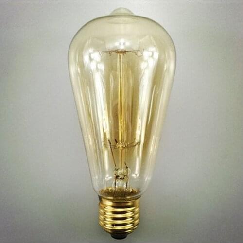 4pcs Retro lamp ST64 Vintage Edison bulb E27 incandescent bulb 110V 220V 40W 60W filament Edison Light for Restaurant Bar